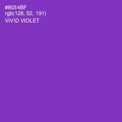 #8034BF - Vivid Violet Color Image